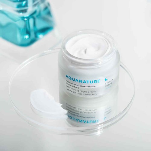 ANNEMARIE BÖRLIND - AQUANATURE Rehydrating Night Cream - Papyrus and Glasswort Extracts for Lasting Hydration - Nourishes, Regenerates, Rehydrates - 1.69 Fl Oz