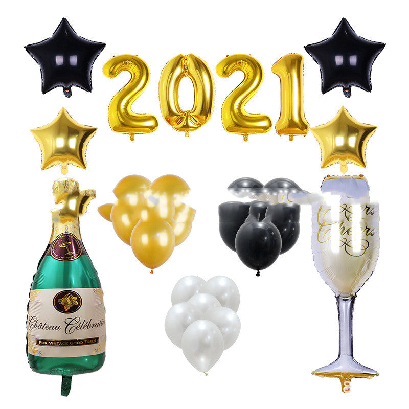 Black Gold Aluminum Film Balloon Set for Graduation & Party Decor - 10 Inches