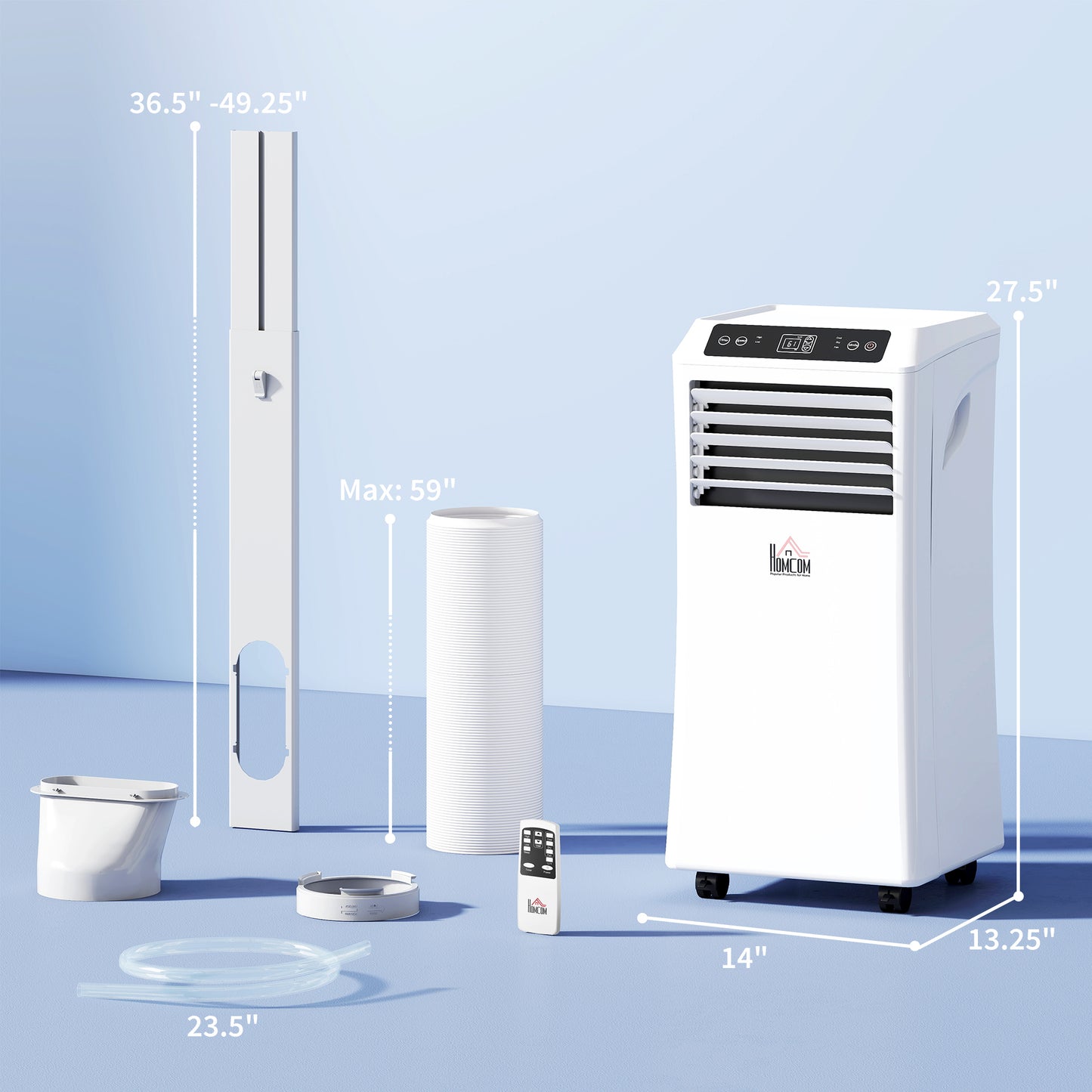 Portable 10000 BTU Air Conditioner with Dehumidifier & Fan - White