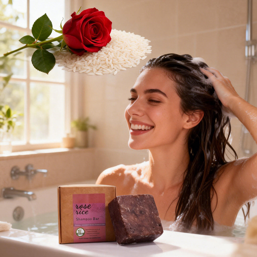 Rose Rice Shampoo Bar – 90g