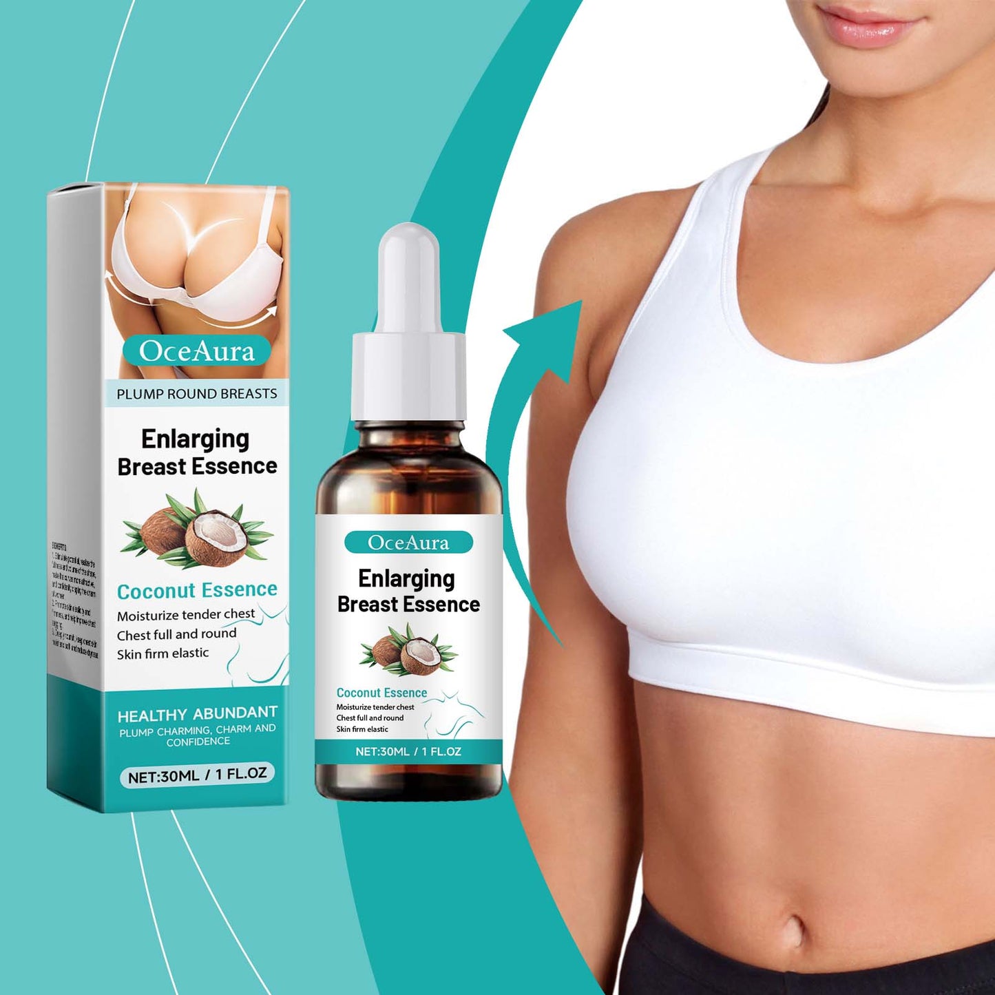 Firming Breast Enhancement Serum - Moisturizing & Smoothing Body Care - 30ml