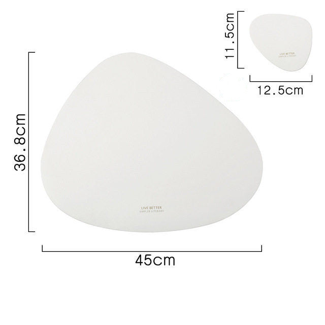PU Leather Table Mat Placemat Heat Insulation for Kitchen Dining