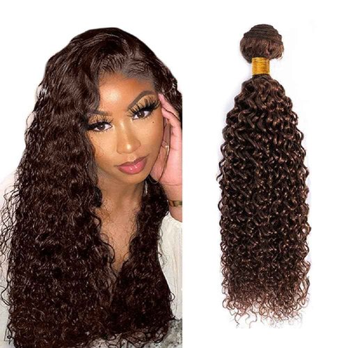 Condescension Brazilian Human Hair Bundles 26 28 30 Inch Jerry Curly 3 Bundles Human Hair 100% Unprocessed Remy Brazilian Virgin Weave Hair Chocolate Brown 4 for Women