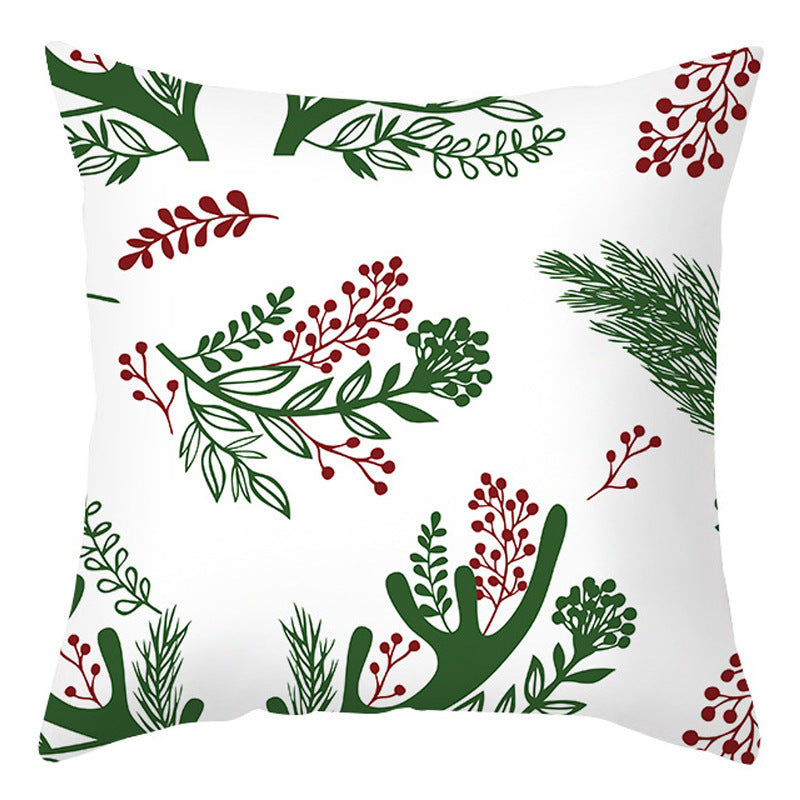 Christmas Pillow Cover Cartoon Letter Print Cushion Cover for Sofa & Office