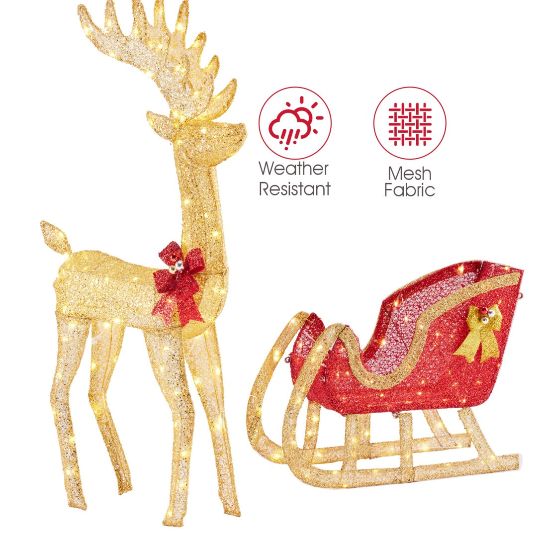 Christmas Outdoor Deer Decoration with LED Lights