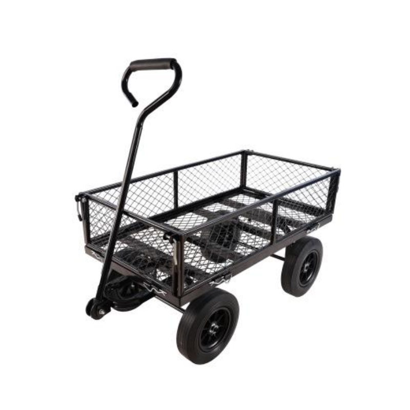 Garden Trolley Cart with Solid Wheels Multi-Functional Tool Cart for Yard and Farm Use