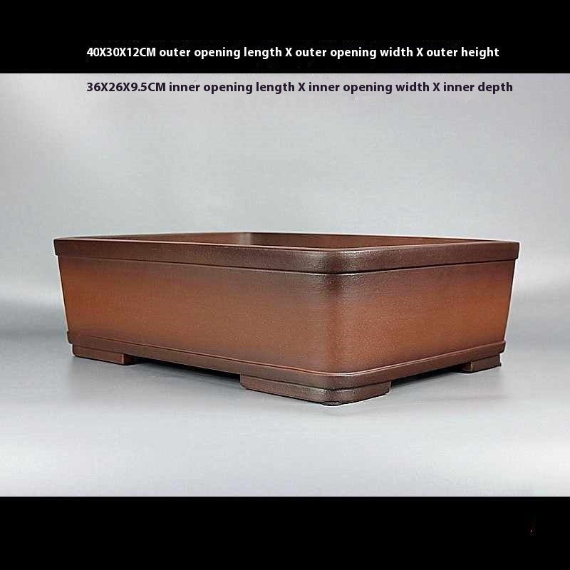 Purple Sand Bonsai Flower Pot - Outdoor Indoor Garden Planter 40x30x12cm