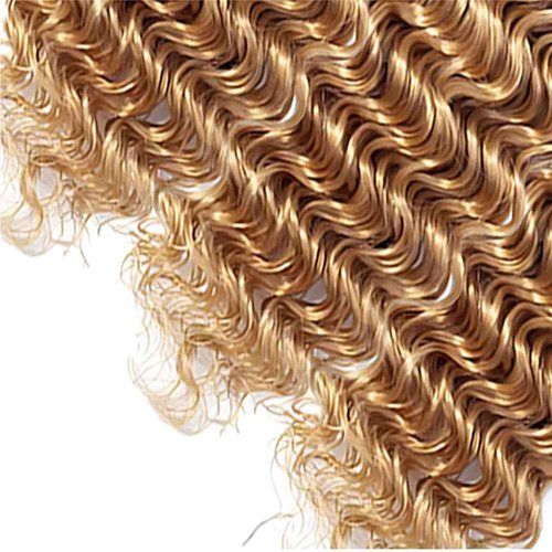 ZCMYVINND Hair Extension Color 1B27 Bundle 26 28 30 Inch Ombre Blonde Deep Wave Human Hair Bundles Brazilian Unprocessed Virgin Hair Two Tone Black Two Honey Blonde 3 Bundles