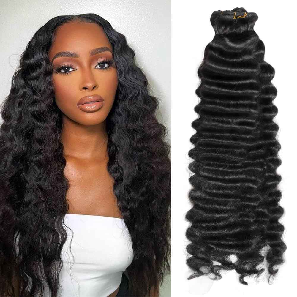 20 22 24 Inch Human Hair Bundles Loose Deep Wave 3 Bundles/Lot 12A Grade 100% Unprocessed Brazilian Virgin Hair Weave Bundles Double Weft For Black Women