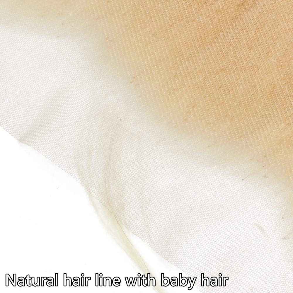 Grand Nature 613 Blonde Lace Frontal Wavy Hair Extension, 14 inches, Sew-In Installation