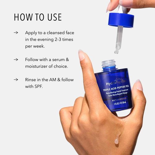 Hydropeptide Triple Acid Peptide Peel Resurfacing Peptide Exfoliation Hydroxy Treatment, 1 Ounce (packaging may vary)