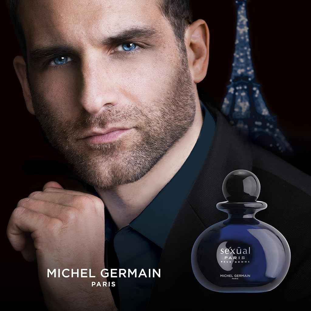 Michel Germain Sexual Paris Pour Homme Eau de Toilette Spray Cologne, Top Notes of Cardamom, Chardonnay Mandarin, Sage, Warm & Tempting Gift for Men, 2.5 Fl Oz