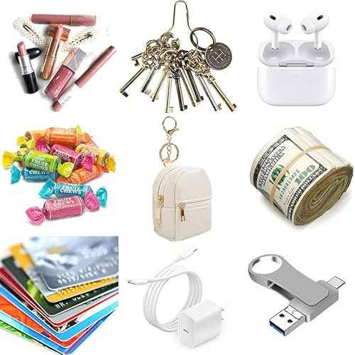 Cute Mini Backpack Cosmetic Bag Charms for Women, PU Leather Keychain Pouch, Lipstick Holder, Card Organizer, Small Travel Accessories (Beige)