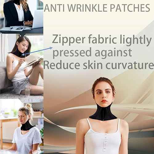 Neck braces for neck pain and support Chin strap for sleeping Neck wrinkle patches and double chin reducer stretcher (BLACK, M)