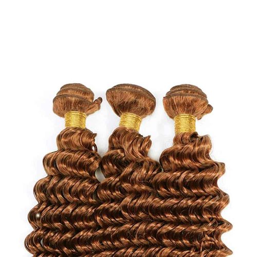 Condescension Human Hair Bundles 24 26 28 Inch Blonde Light Brown Deep Wave Bundles Human Hair Unprocessed Brazilian Virgin Quick Weave Hair for Black Women