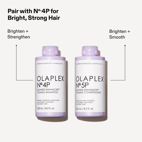 Olaplex Nº.5P Blonde Enhancer Purple Toning Conditioner, Repairs, Hydrates, & Brightens All Blonde, Lightened, & Grey Hair, 1 Liter