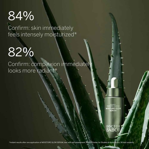 BABOR Microbiomic Moisture Glow Serum, Probiotic Face Serum with Light Reflecting Pigments to Give Skin Radiant Glow, Hyaluronic Acid & Aloe Vera for Plump Moisturized Skin, 1 oz