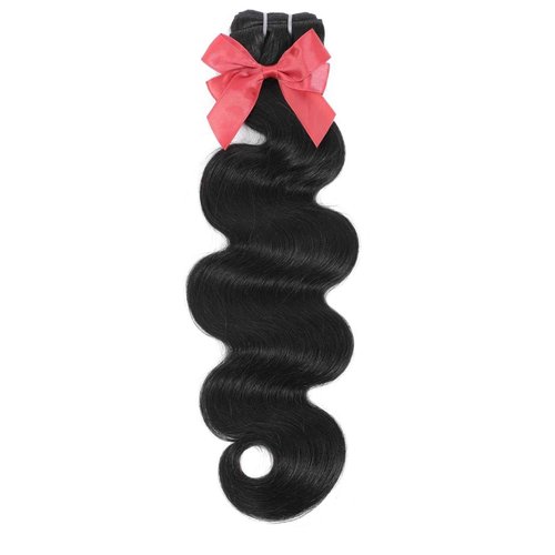 Raw Bundles Human Hair Body Wavy Human Hair Bundles 22 inch Thick Ends No Tangle Shedding 15A Raw Indian Hair Triple Lifespan 3X (Black, 22inch)
