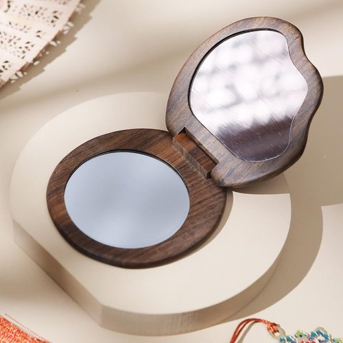 Tan Mujiang Premium Wooden Comb, Anti-Static, Natural Wood, Happy Bloom Set 1