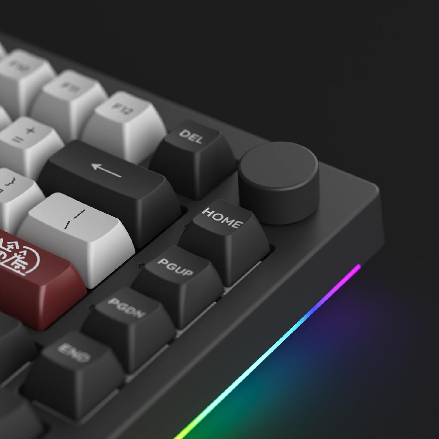Akko 5075B Plus Mechanical Keyboard 75% Percent RGB Hot-swappable Creamy Keyboard with Knob, Black & Silver Theme with PBT Double Shot ASA Profile Keycaps V3 Creamy Yellow Pro Switch