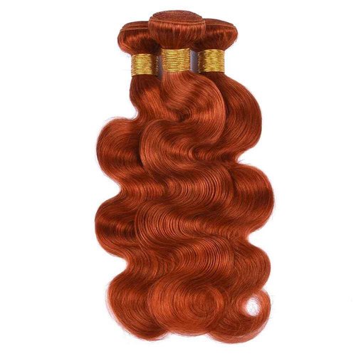 Condescension Human Hair Bundles 26 28 30 inch Orange Burnt Orange 350 Body Wave Bundles Human Hair Unprocessed Brazilian Virgin Hair for Black Women