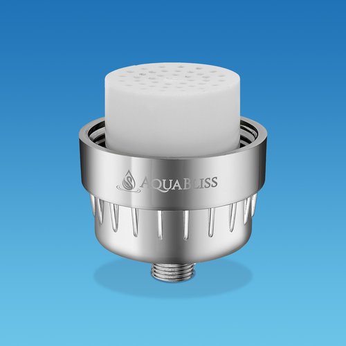 AquaBliss High Output Shower Filter Replacement Cartridge – Reduces Chemicals & Chlorine, Restores pH Balance, Glowing Skin, Strong Nails & Shimmering Hair – 3-Pack (SFC100)