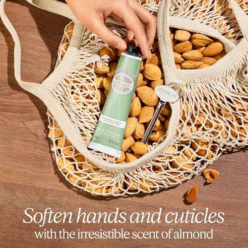 L'Occitane Almond Delicious Hand & Nail Cream: Soften hands & Cuticles with Irresistible Almond Scent, Moisturizing, Infused With Almond Oil, 24-hour hydration