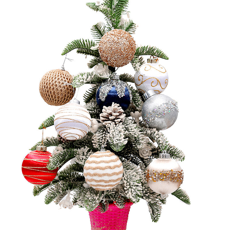 Christmas Foam Ball Decorations Set - 8cm 9-Pack Holiday Tree Ornaments