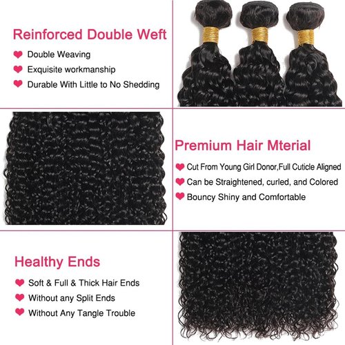 Water Wave Human Hair Bundles 12A Brazilian Virgin 20 22 24 Inch 300g/pack 3 Bundles Human Hair Wet and Wavy 100% Unprocessed Natural Black