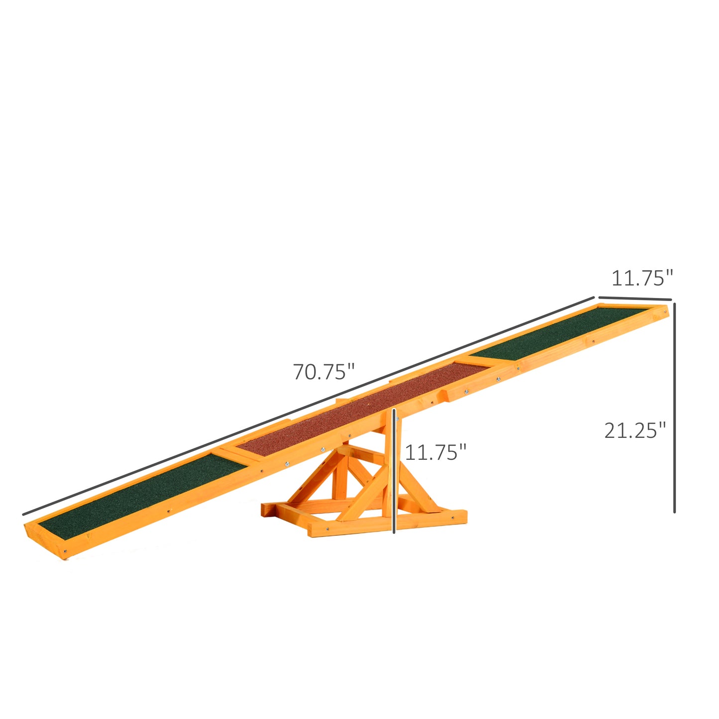 Wooden Dog Agility Seesaw for Training & Exercise - Weather-Resistant Pet Toy