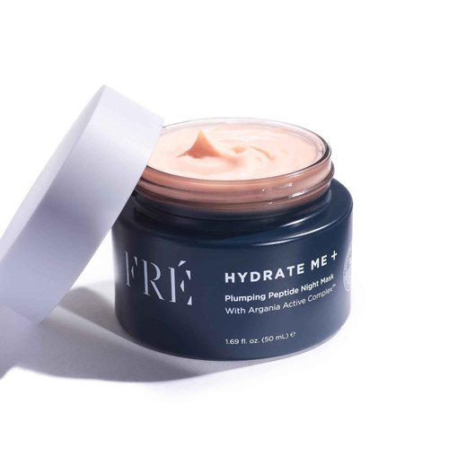 Plumping Peptide Night Mask, HYDRATE ME by Fre Skincare - Overnight Face Mask for Fine Lines & Wrinkles - Facial Skin Care Cream for Hydrating, Moisturizing, Firming, & Smoothing Skin (1.69 Fl Oz)