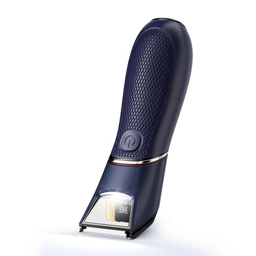 LGTGH Body Hair Trimmer for Men: Pubic Hair Trimmer with Mirror & LED Light - Electric Ball Shavers with Ceramic Blades & Travel Lock - Body Groomer IPX7 Waterproof Use for Groin/Chest/Legs