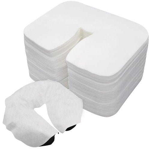 1000 count Disposable Face Cradle Covers Non-Sticking Disposable Massage Headrest Covers Ultra Soft Medical-Grade SPA Face Rest Covers Headrest Covers for Massage Table Chairs 14.2" x 10.6" (1000Pcs)