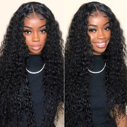 Condescension Human Hair Wig HD Natural Black Jerry Curly Wigs Human Hair 200% Density Real 13X4 Natural Black Jerry Curly Wigs Pre Plucked for Black Women