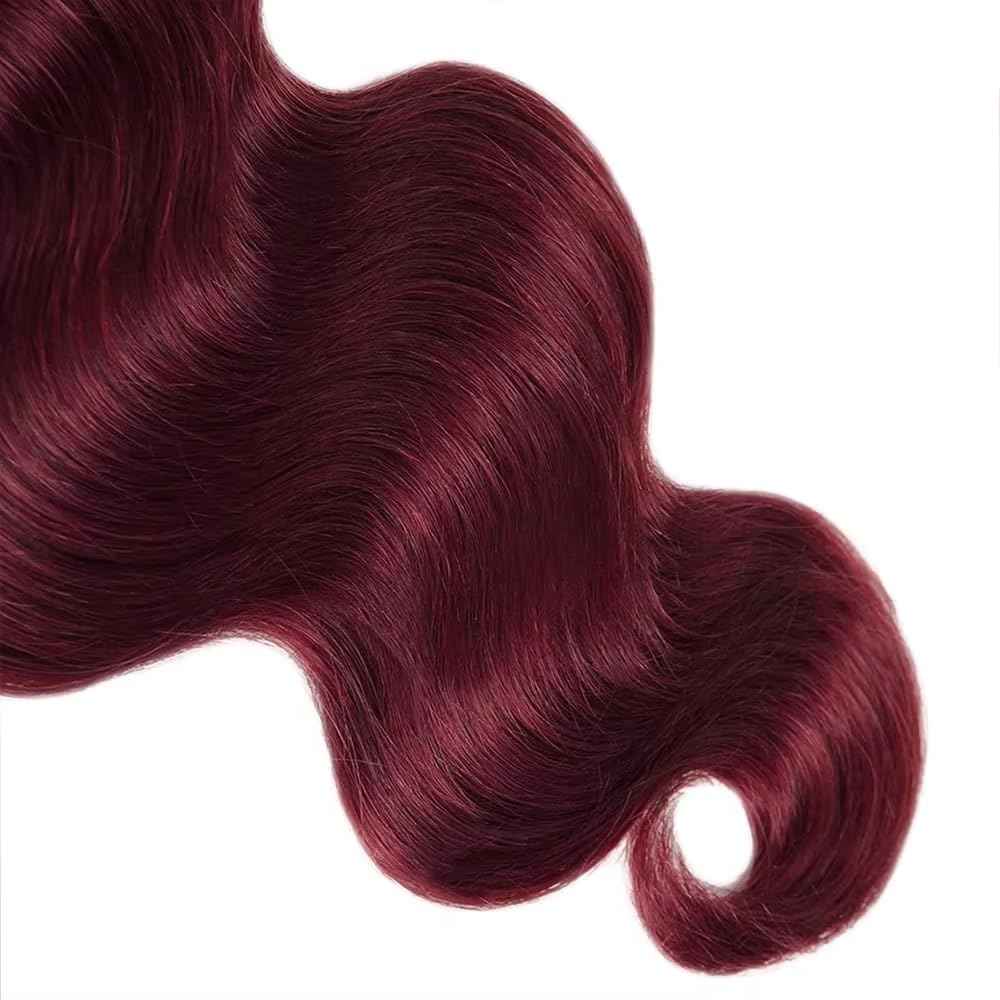 26 28 30 inch 99J Bundles Human Hair Burgundy Body Wave 3 Bundles 99J Body Wave Bundle Human Hair Extensions