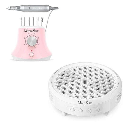 MelodySusie 30000 RPM Professional Nail Drill Scarlet SC320I, Nail Dust Collector,Portable Vacuum Fan Dust Collector for Beginner