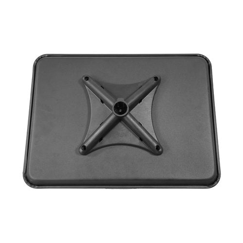 Steel Salon Tray for Hair Stylist - Attached to Chair, 360 Degree Rotating - Barber & Hairdressing Tools (Black)