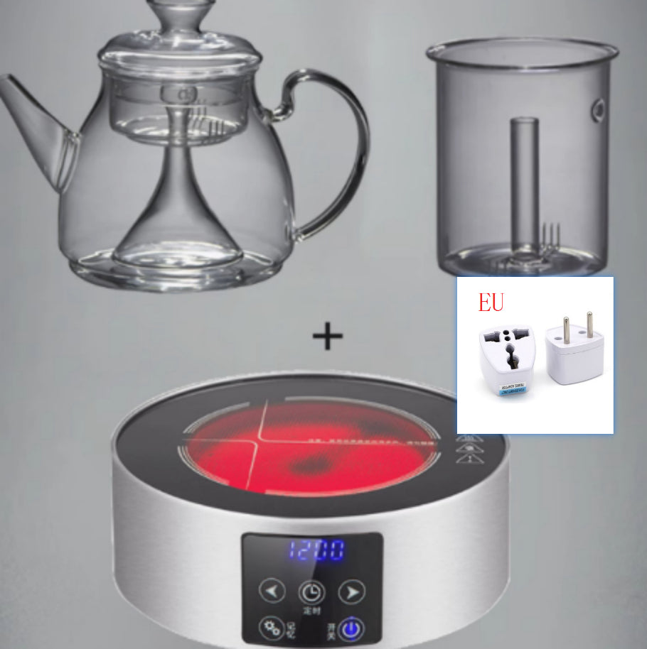 Large Capacity Glass Steam Teapot for Home Brewing - 1.5L
