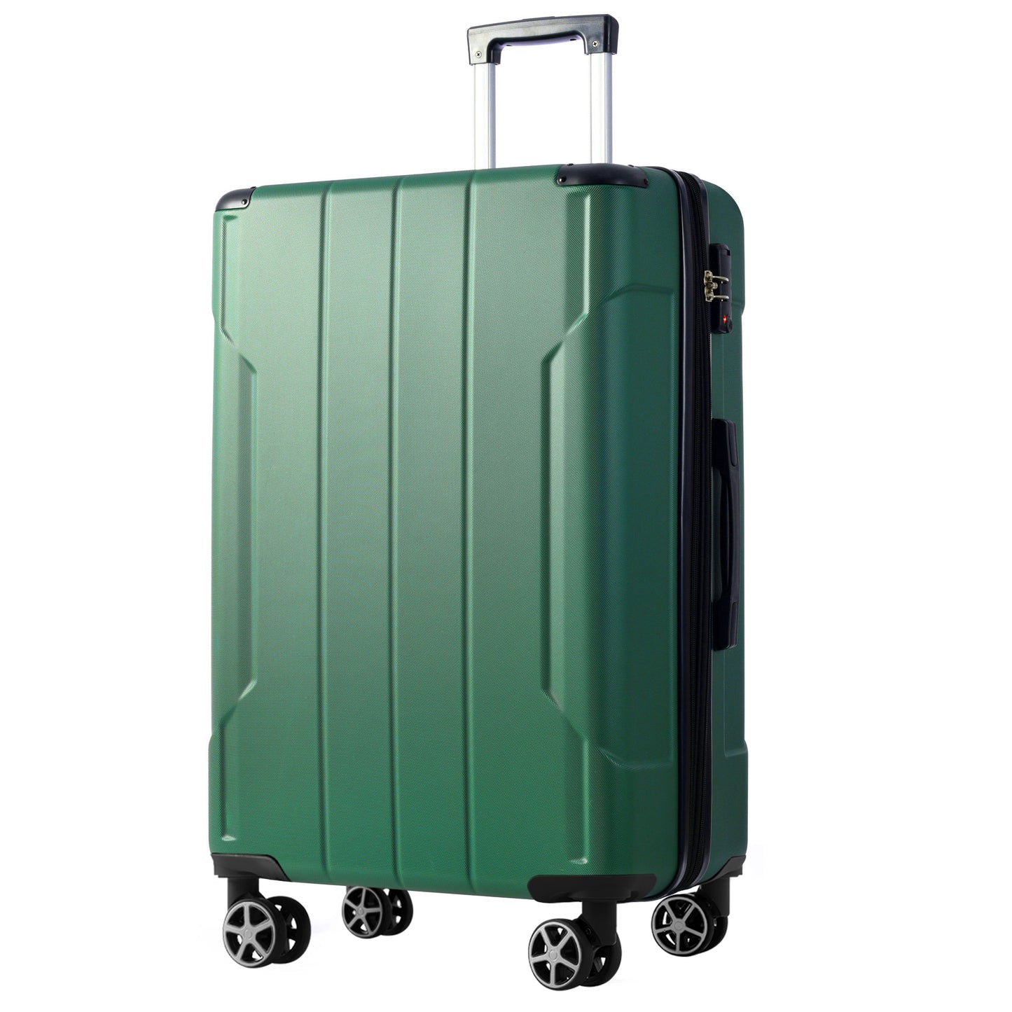28-Inch Expandable Hardshell Luggage - Lightweight Green Suitcase