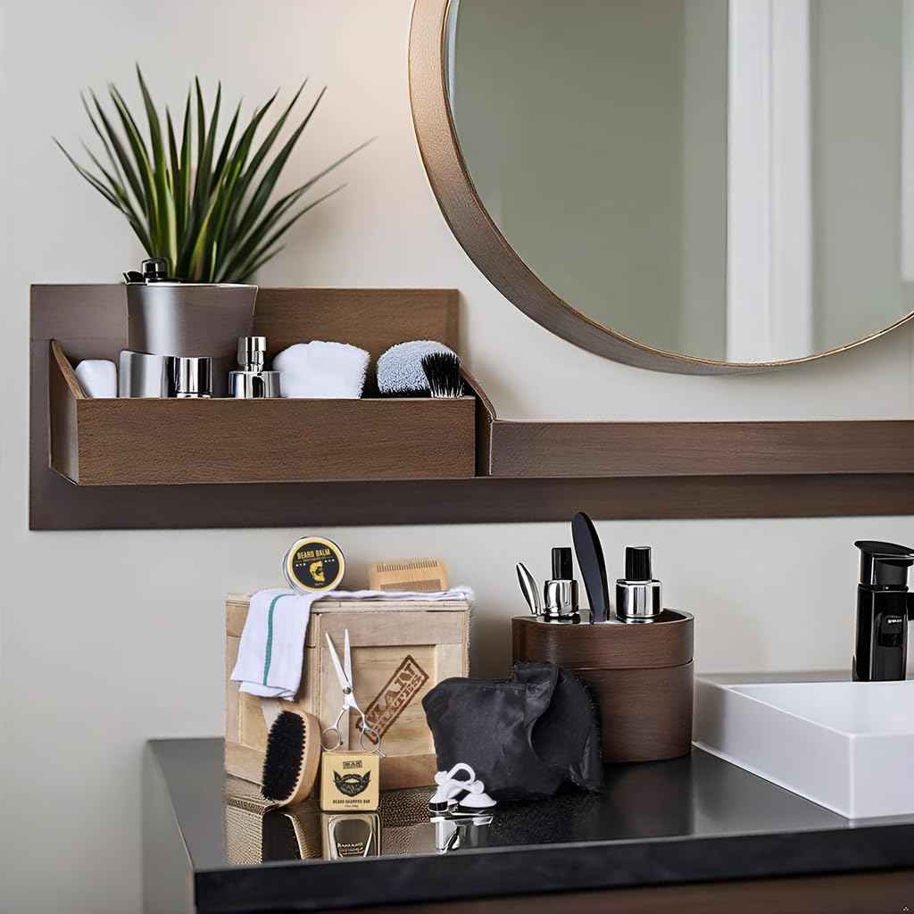 Man Crates, Beard Wrangler Mini Crate - Includes Beard Shampoo, Beard Balm, Grooming Oil, Beard Comb, Brush, & Scissors - Unique Gift for Men