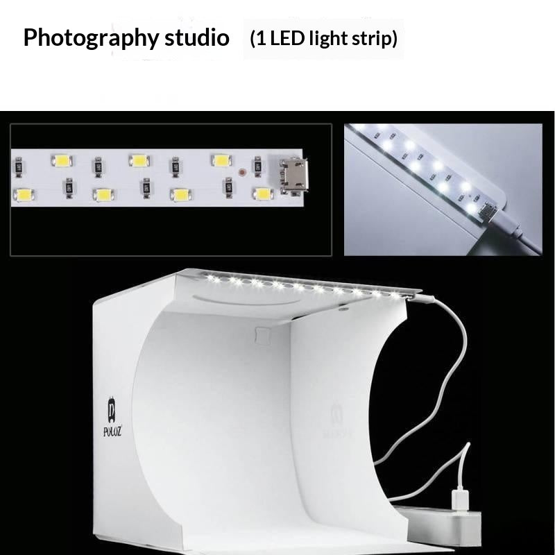 Foldable LED Mini Photo Studio with Adjustable Lighting for Photography