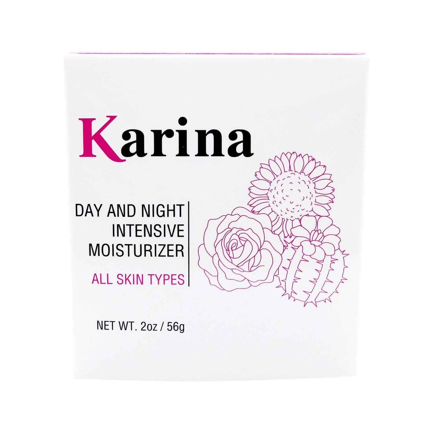 Karina Skincare - Day and Night Intensive Moisturizer Face Cream - Soothing Vitamin E Cream - Helps Calm, Hydrate & Restore - Daily Moisturizer for Dry Skin & Sensitive Skin - Travel Size 2oz