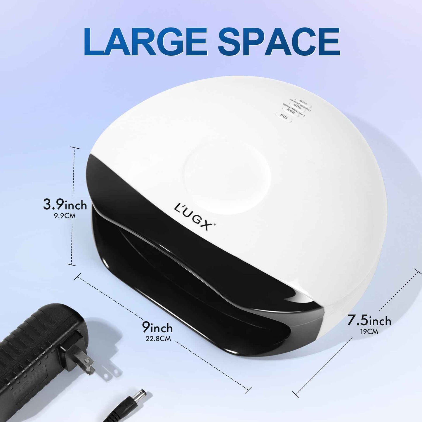 L'UGX 56W UV LED Nail Lamp Nail Dryer for Gel Polish, UV Light Curing Lamp with 4 Timer, Perfect for Manicure and Pedicure