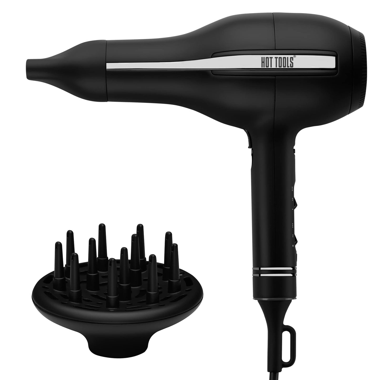 HOT TOOLS Pro Artist Black Gold Hair Dryer - Fast Drying with Even Heating for Less Damage and Dual Voltage, Travel Hair Dryer - 2000 Watts
