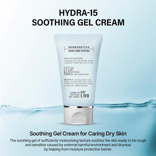 DR+LAB Hydra-15 Soothing Gel Cream 2.03 fl oz /60ml Moisturizing Deep Hydrating Elasticity for Dry and Sensitive Skin with Hyaluronic Acid Korean Skincare