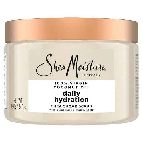 SheaMoisture Shea Sugar Body Scrub For Nourish And Replenish Skin Virgin Coconut Oil Daily Hydrating Body Scrub With 24h Shea Moisture Nutrients 12 oz