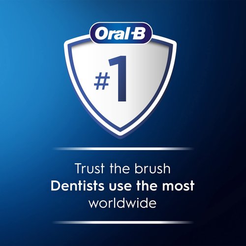 Oral-B iO Series 5 Ultimate White Rechargeable Electric Toothbrush with Visible Pressure Sensor, 2 Minute Timer, 5 Cleaning Settings, 1 Replacement Toothbrush Heads, and Travel Case, White