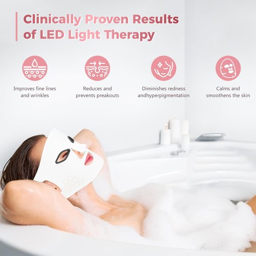 Shquanfuya LED light therapy mask -3Color Light Therapy for Skin Rejuvenation, Wrinkle Reduction & Anti-Aging - Home Beauty Device for Ultimate Facial Care