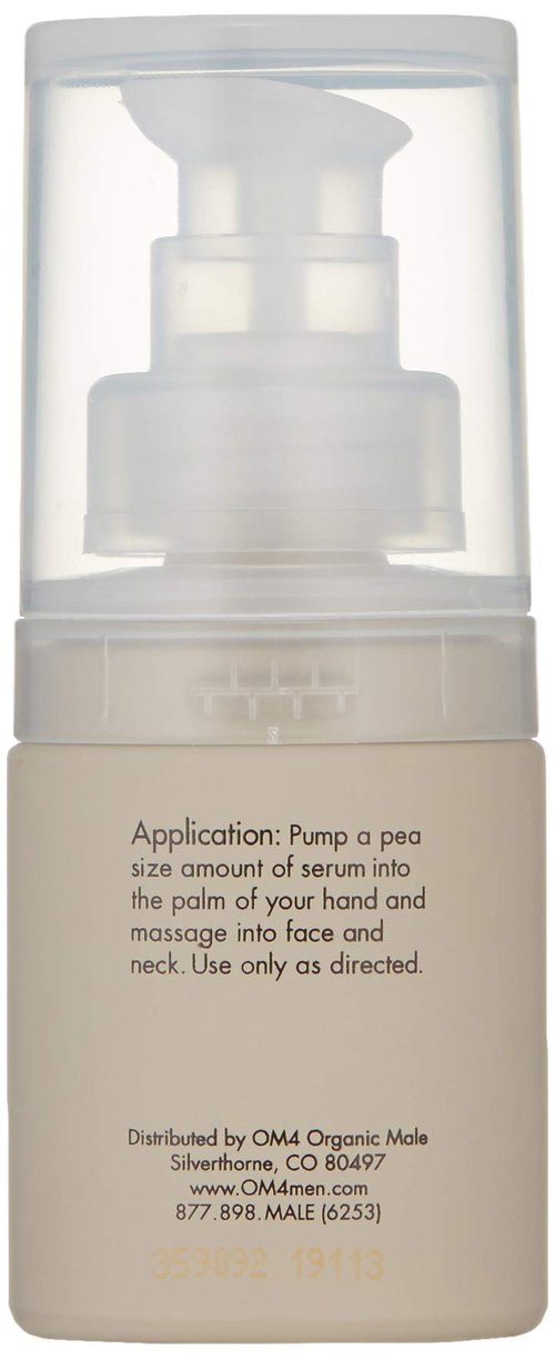 Organic Male OM4 Dry STEP 3: Warm Sands Botanical Youth Serum - Men's Skincare With anti-aging Vitamin C, Aloe Vera, and Hyaluronic Acid
