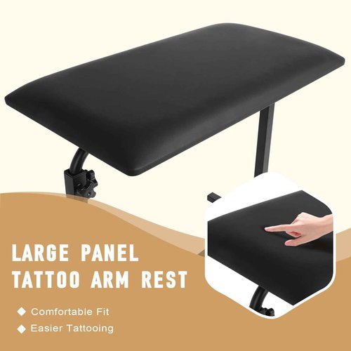 Tattoo Arm Rest，Large Tattoo Armrest，Height & Tilt Adjustable Tattoo Arm Rest Stand，Thickened Soft Sponge Lining，Suitable for Arm Rest of Professional Tattoo Artist，Tattoo Studios